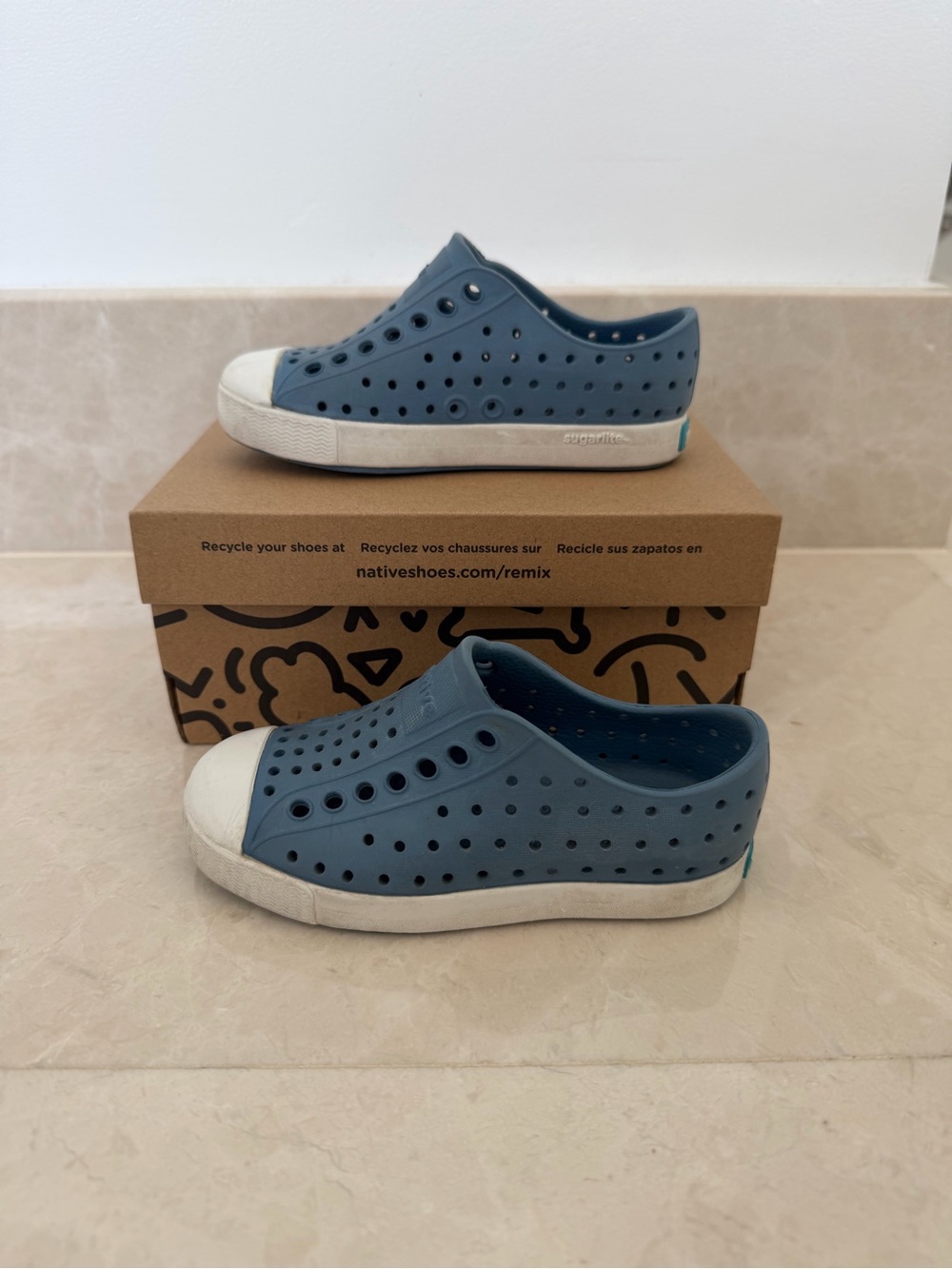 Native Slip-On Kids Shoes in Blue